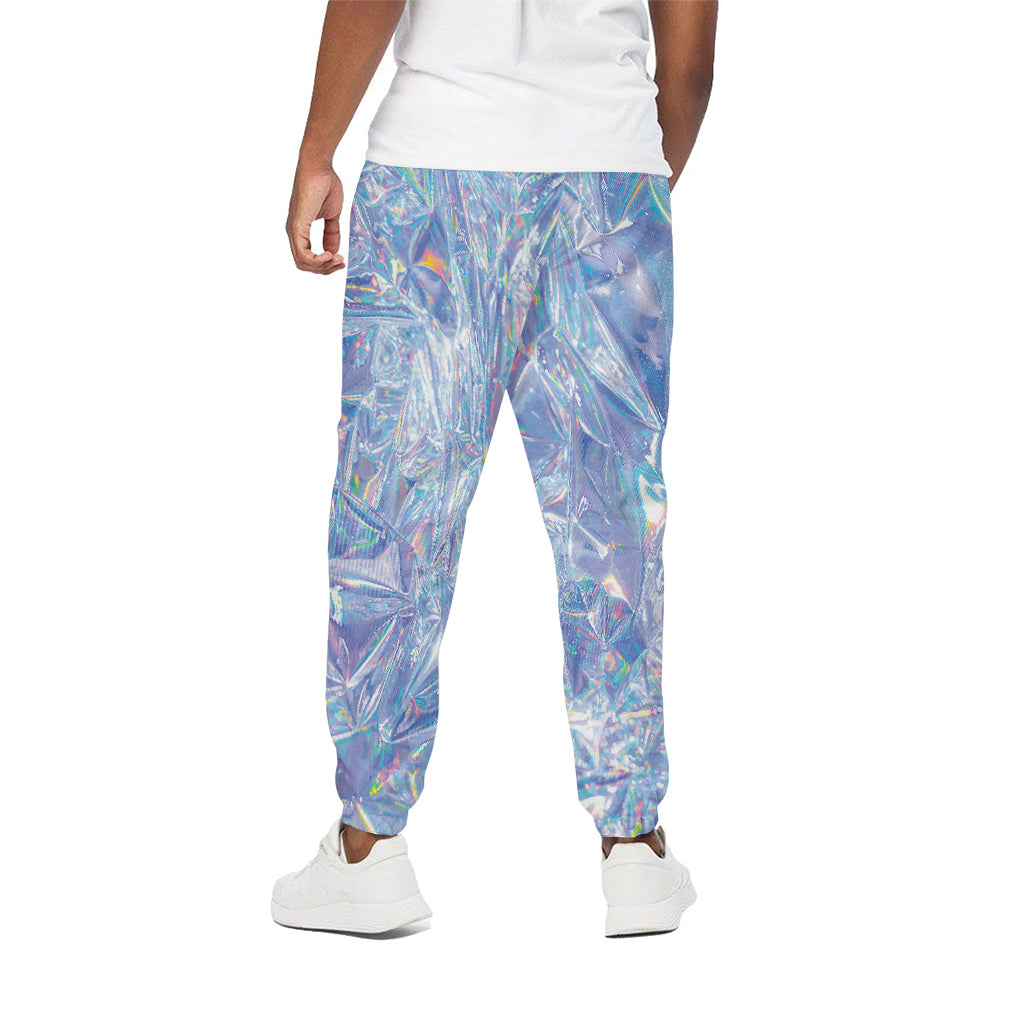 Holographic Artwork Print Cotton Pants