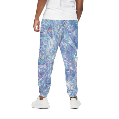 Holographic Artwork Print Cotton Pants