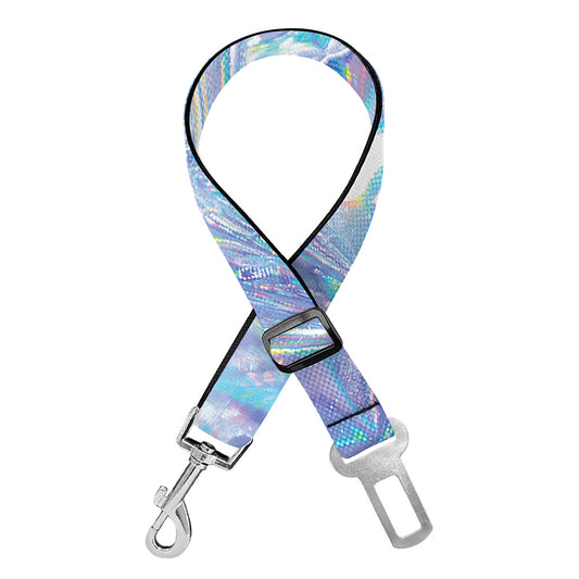 Holographic Artwork Print Dog Seat Belt