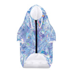 Holographic Artwork Print Dog Zip Up Hoodie