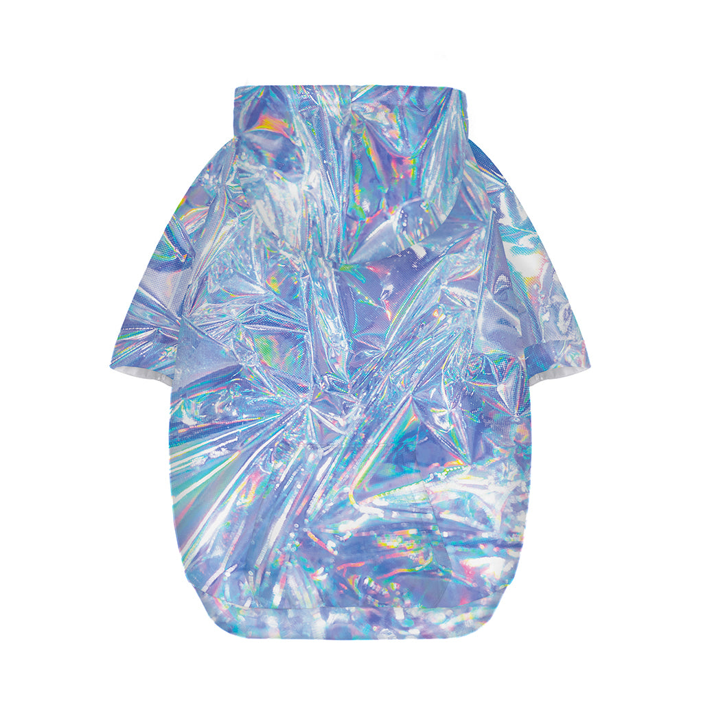 Holographic Artwork Print Dog Zip Up Hoodie