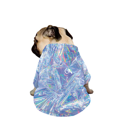 Holographic Artwork Print Dog Zip Up Jacket