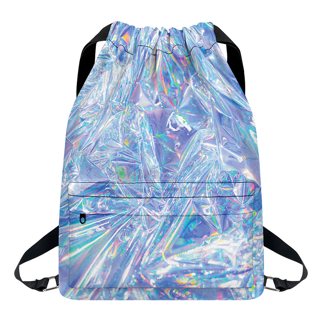 Holographic Artwork Print Drawstring Backpack