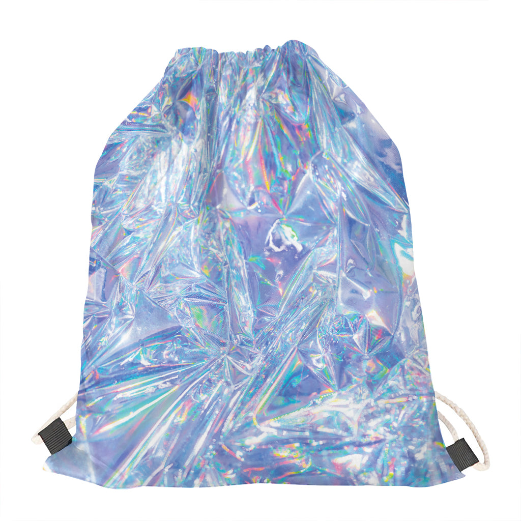 Holographic Artwork Print Drawstring Bag
