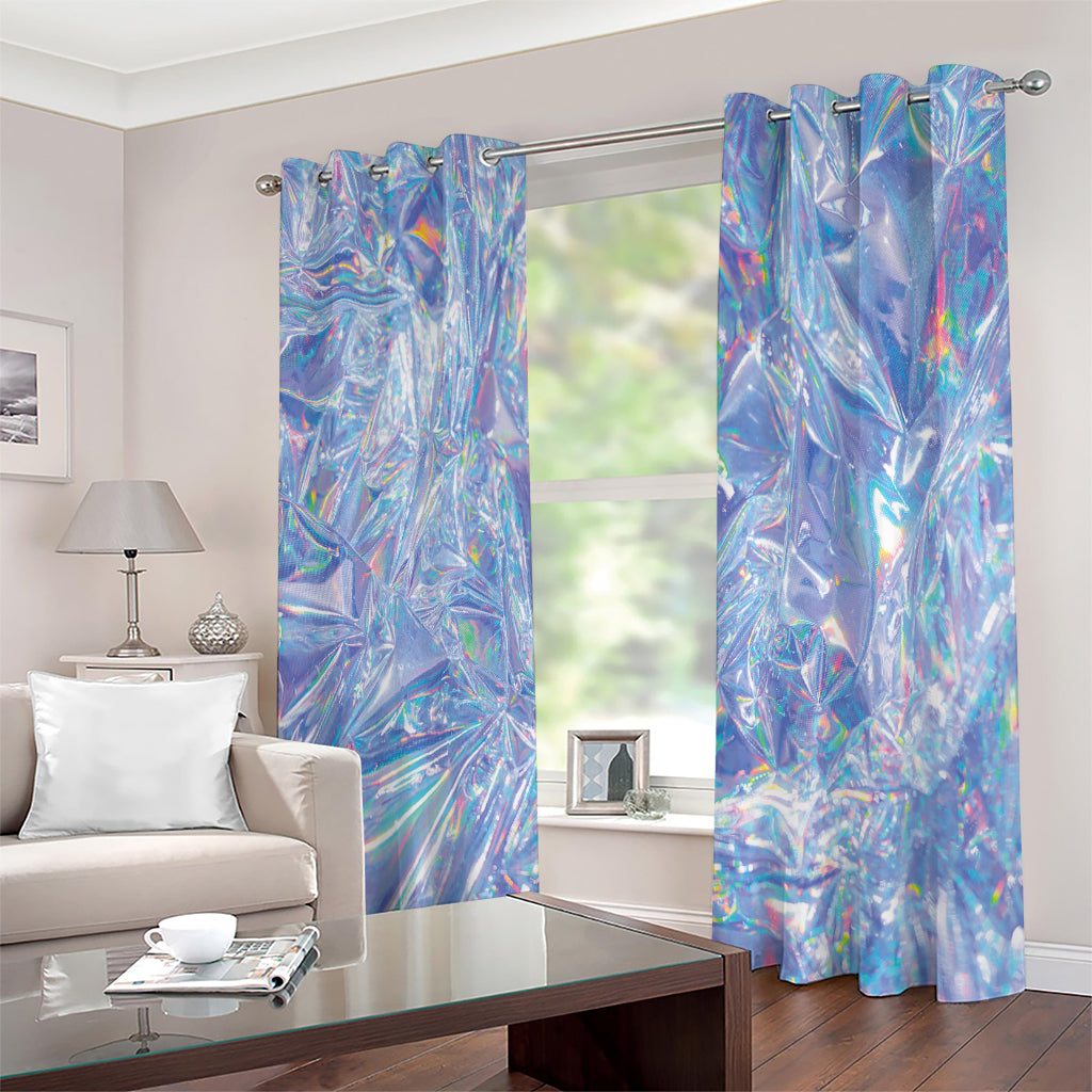 Holographic Artwork Print Extra Wide Grommet Curtains