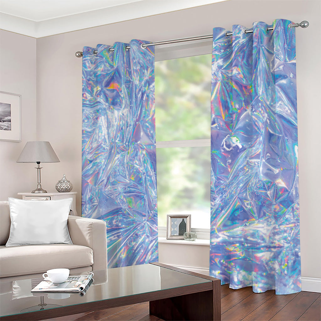 Holographic Artwork Print Grommet Curtains