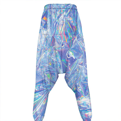 Holographic Artwork Print Hammer Pants