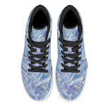 Holographic Artwork Print High Top Leather Sneakers