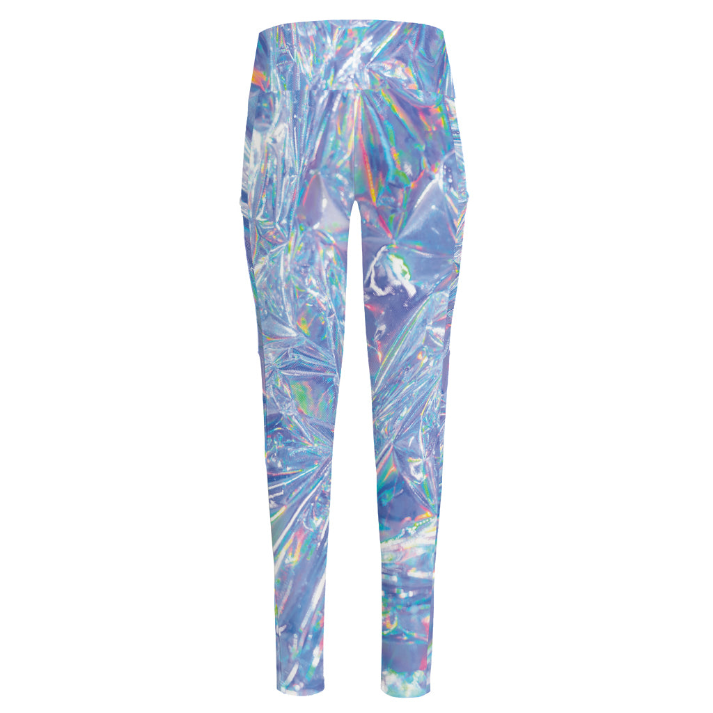 Holographic Artwork Print High-Waisted Pocket Leggings