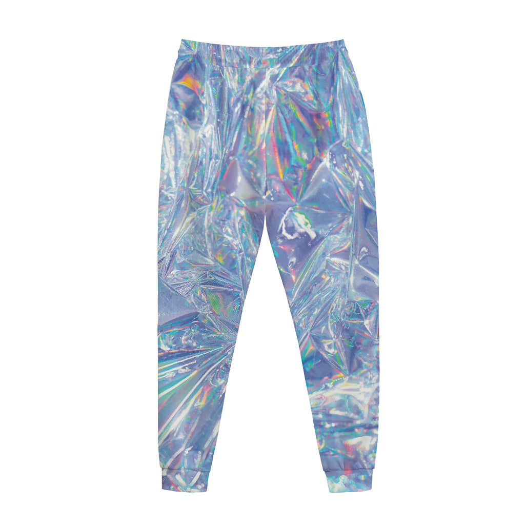 Holographic Artwork Print Jogger Pants
