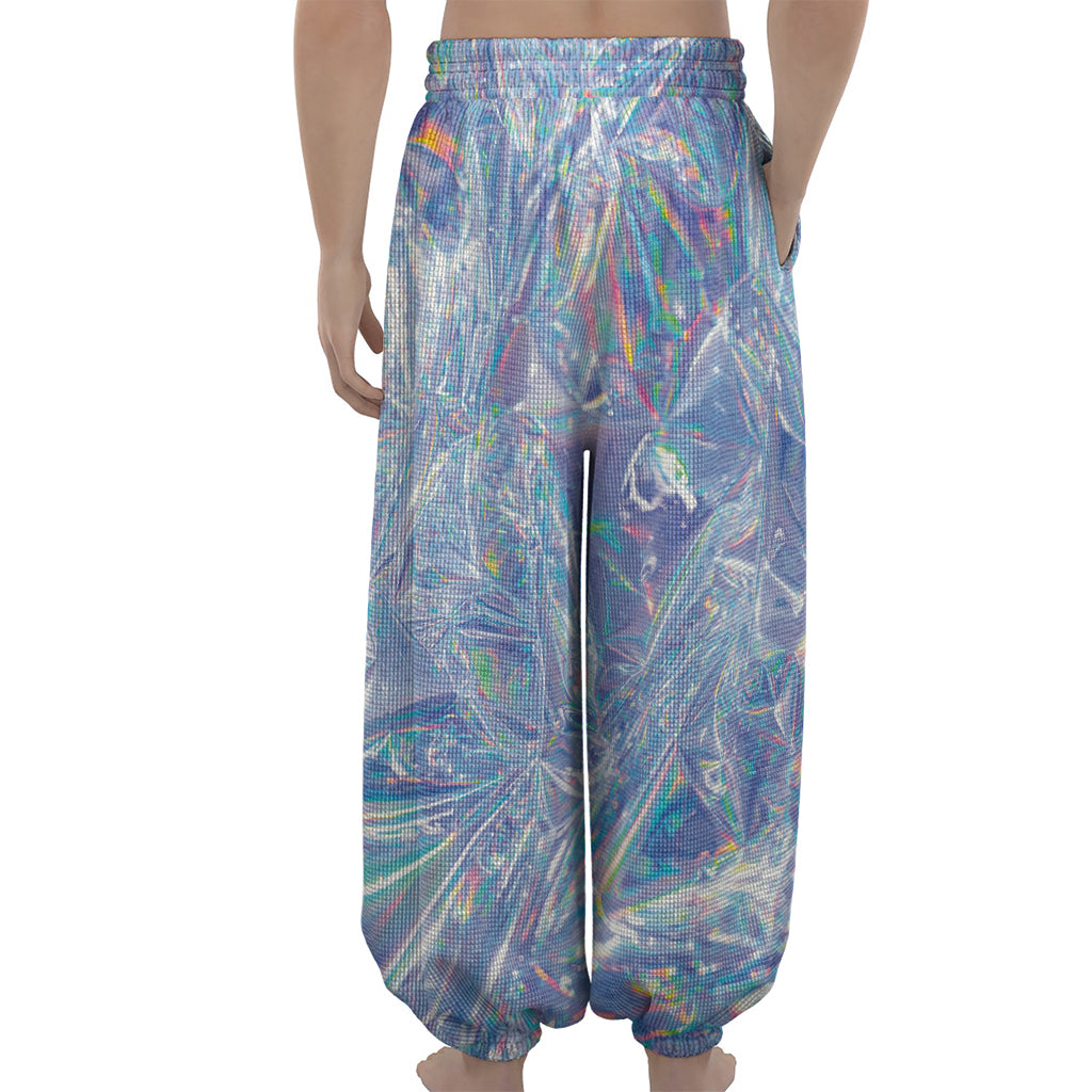 Holographic Artwork Print Lantern Pants
