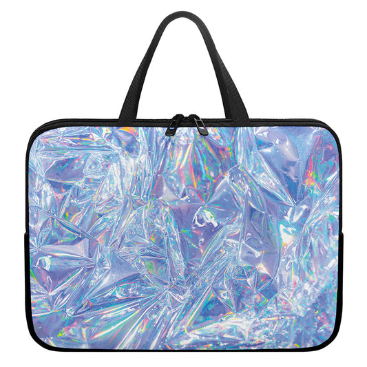 Holographic Artwork Print Laptop Sleeve With Handle