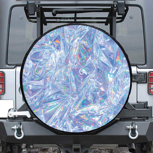 Holographic Artwork Print Leather Spare Tire Cover
