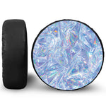 Holographic Artwork Print Leather Spare Tire Cover
