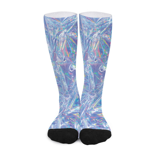Holographic Artwork Print Long Socks