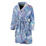 Holographic Artwork Print Men's Bathrobe