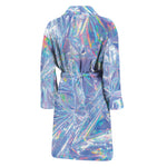 Holographic Artwork Print Men's Bathrobe