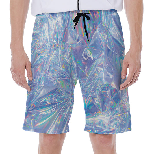 Holographic Artwork Print Men's Beach Shorts