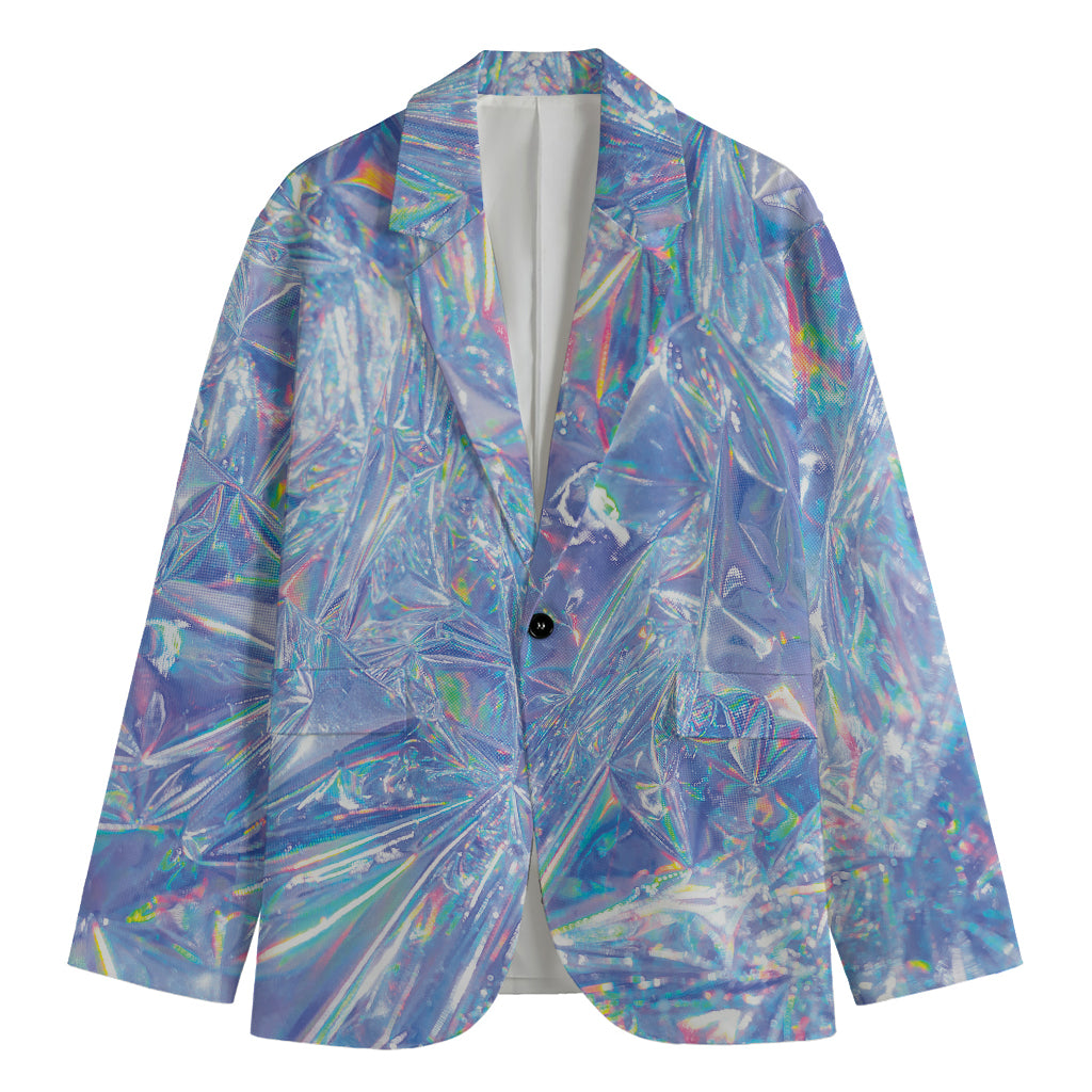Holographic Artwork Print Men's Blazer