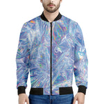 Holographic Artwork Print Men's Bomber Jacket