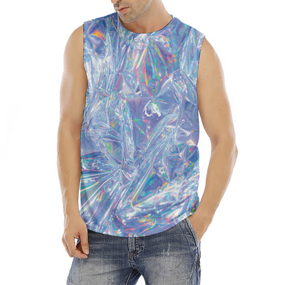 Holographic Artwork Print Men's Fitness Tank Top
