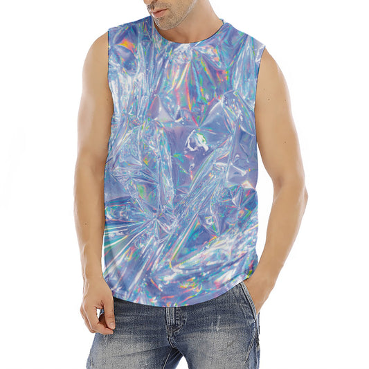 Holographic Artwork Print Men's Fitness Tank Top