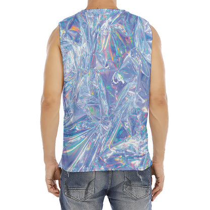 Holographic Artwork Print Men's Fitness Tank Top