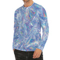 Holographic Artwork Print Men's Long Sleeve Rash Guard