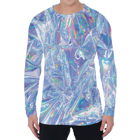 Holographic Artwork Print Men's Long Sleeve T-Shirt