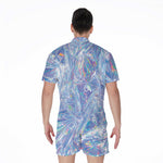 Holographic Artwork Print Men's Rompers