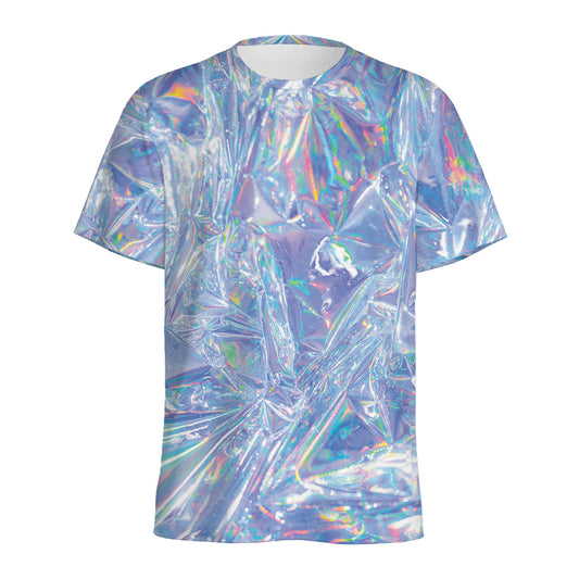 Holographic Artwork Print Men's Sports T-Shirt