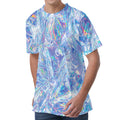 Holographic Artwork Print Men's Velvet T-Shirt