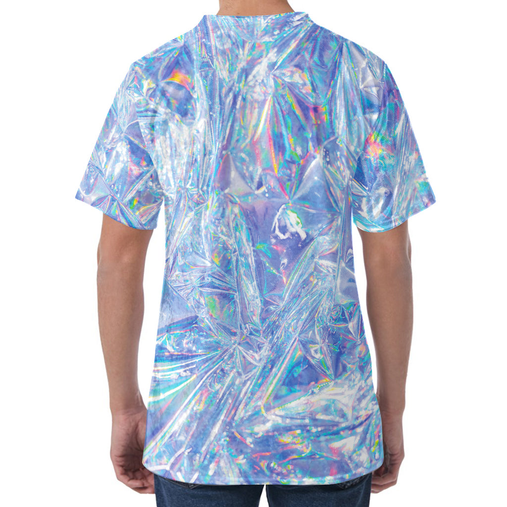 Holographic Artwork Print Men's Velvet T-Shirt