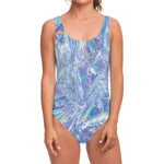 Holographic Artwork Print One Piece Swimsuit