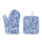 Holographic Artwork Print Oven Mitt And Pot Holder Set