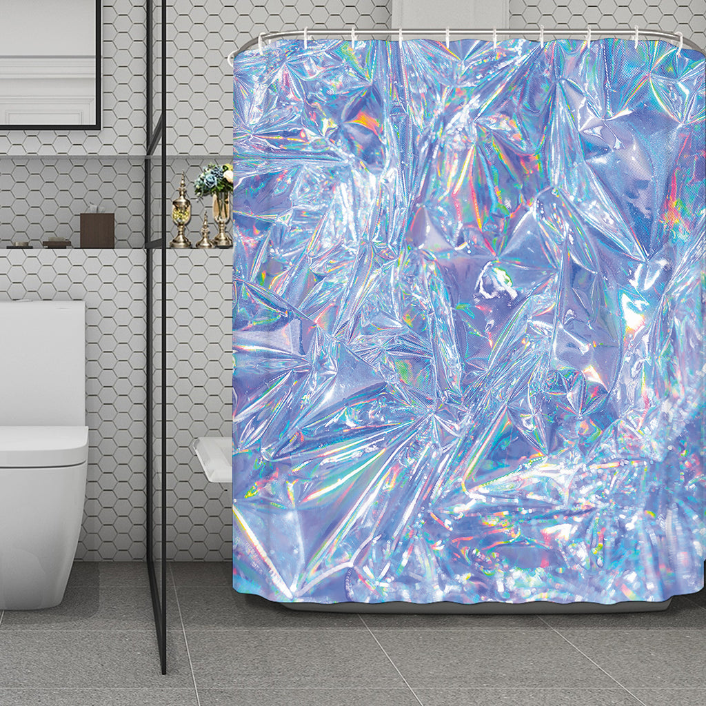 Holographic Artwork Print Polyester Shower Curtain