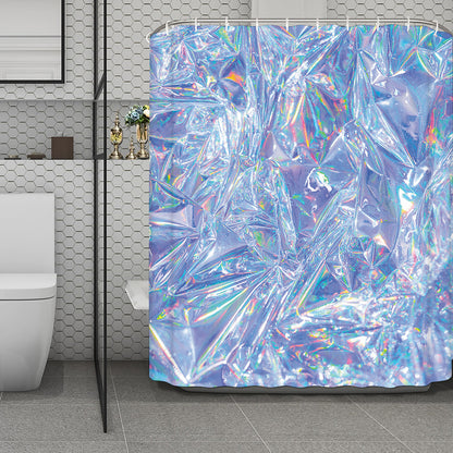 Holographic Artwork Print Polyester Shower Curtain