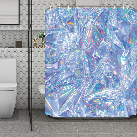 Holographic Artwork Print Polyester Shower Curtain