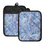 Holographic Artwork Print Pot Holders With Pocket