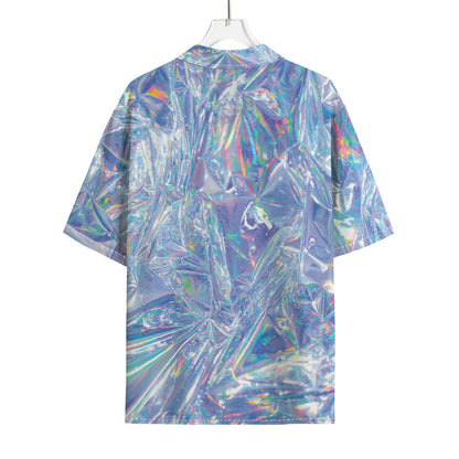 Holographic Artwork Print Rayon Hawaiian Shirt