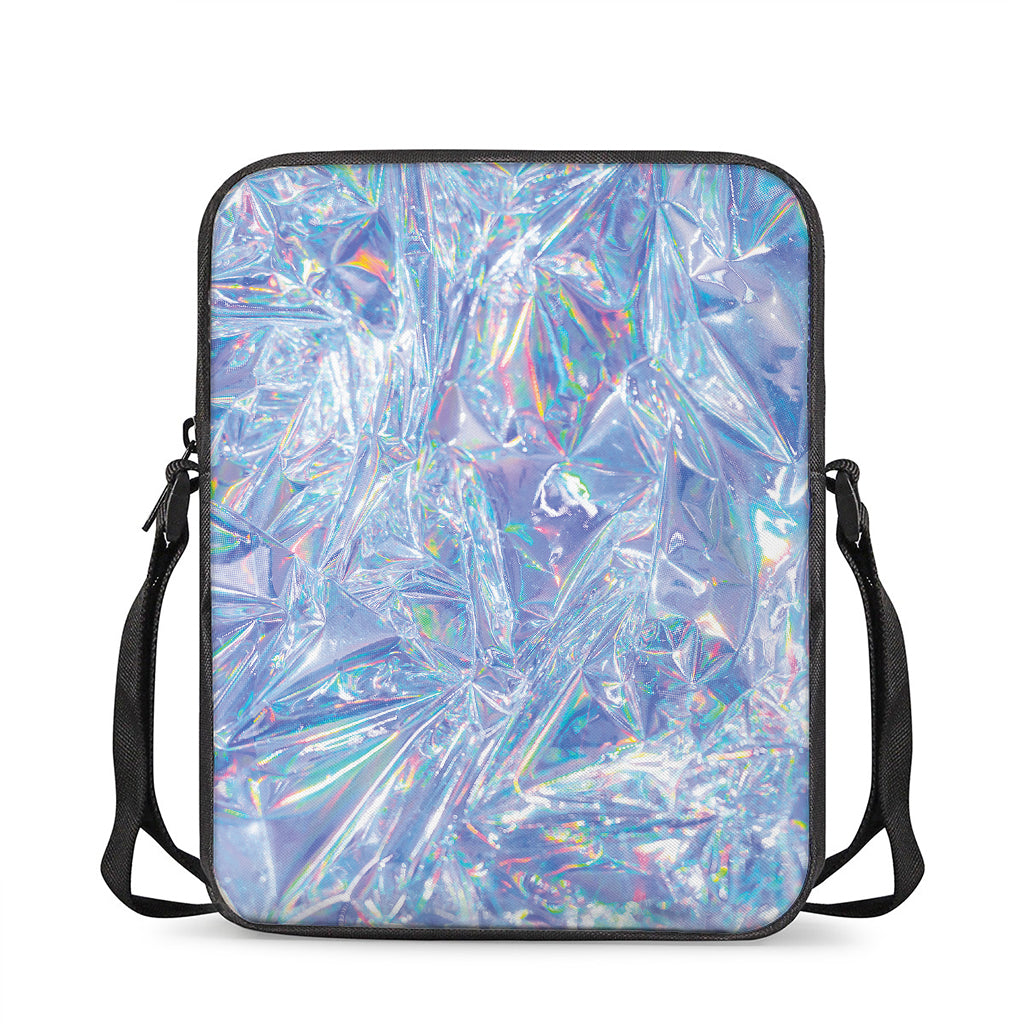 Holographic Artwork Print Rectangular Crossbody Bag