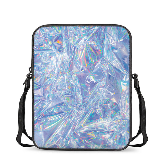 Holographic Artwork Print Rectangular Crossbody Bag
