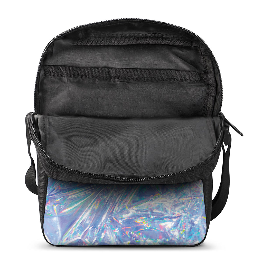 Holographic Artwork Print Rectangular Crossbody Bag
