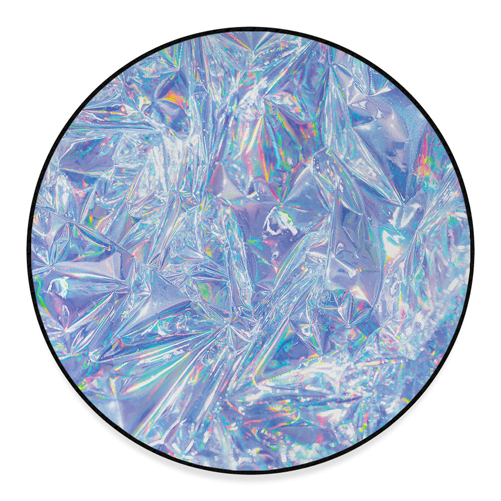 Holographic Artwork Print Round Floor Mat