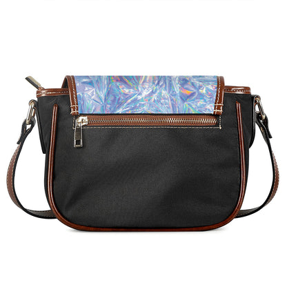 Holographic Artwork Print Saddle Bag