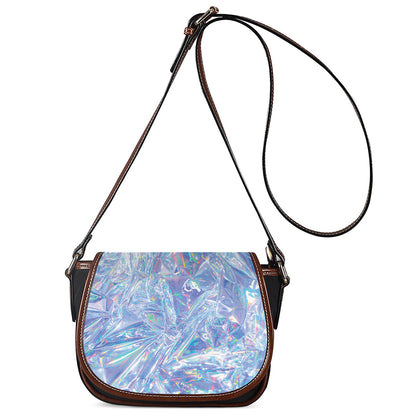 Holographic Artwork Print Saddle Bag