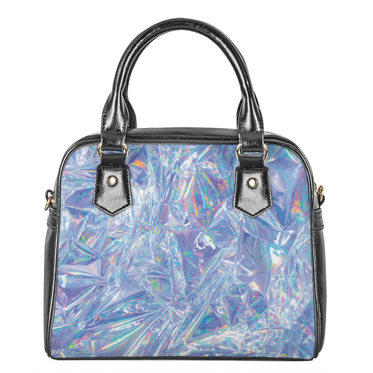 Holographic Artwork Print Shoulder Handbag