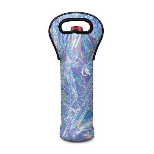 Holographic Artwork Print Single Neoprene Wine Tote