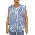 Holographic Artwork Print Sleeveless Baseball Jersey