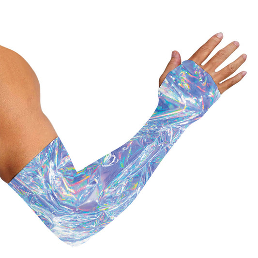 Holographic Artwork Print Sun Protection Arm Sleeves
